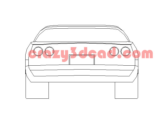 Round face car front cad block